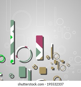 Colorful abstract circles background, dynamic illustration.