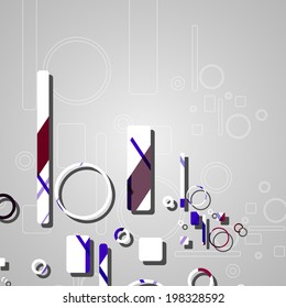 Colorful abstract circles background, dynamic illustration.