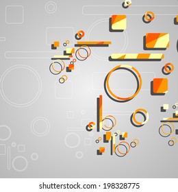 Colorful abstract circles background, dynamic illustration.