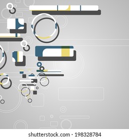 Colorful abstract circles background, dynamic illustration.