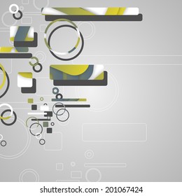 Colorful abstract circles background, dynamic illustration.