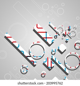Colorful abstract circles background, dynamic illustration.