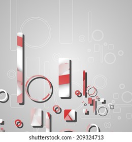 Colorful abstract circles background, dynamic illustration.