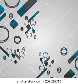 Colorful abstract circles background, dynamic illustration.