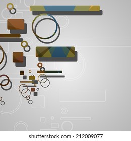 Colorful abstract circles background, dynamic illustration.
