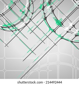 Colorful abstract circles background, dynamic illustration.