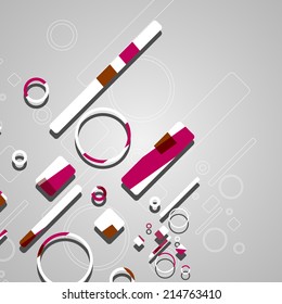 Colorful abstract circles background, dynamic illustration.