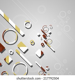 Colorful abstract circles background, dynamic illustration.