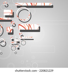 Colorful abstract circles background, dynamic illustration.