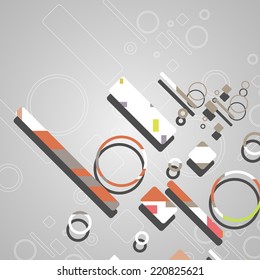 Colorful abstract circles background, dynamic illustration.
