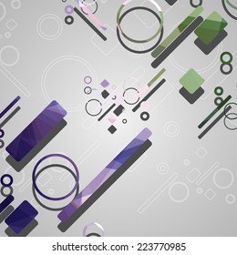 Colorful abstract circles background, dynamic illustration.