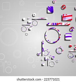 Colorful abstract circles background, dynamic illustration.