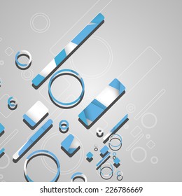 Colorful abstract circles background, dynamic illustration.