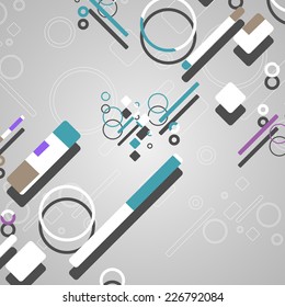 Colorful abstract circles background, dynamic illustration.
