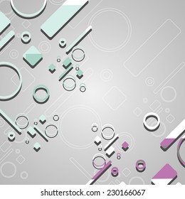 Colorful abstract circles background, dynamic illustration.