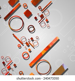 Colorful abstract circles background dynamic illustration.