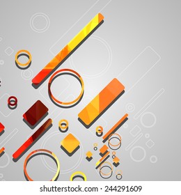 Colorful abstract circles background dynamic illustration.