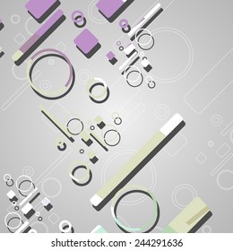 Colorful abstract circles background dynamic illustration.