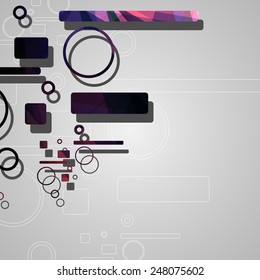 Colorful abstract circles background dynamic illustration.