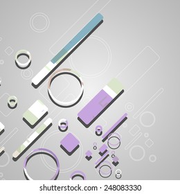 Colorful abstract circles background dynamic illustration.