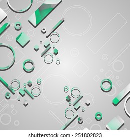 Colorful abstract circles background dynamic illustration.