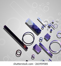 Colorful abstract circles background dynamic illustration.