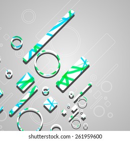 Colorful abstract circles background dynamic illustration.