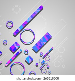 Colorful abstract circles background dynamic illustration. 