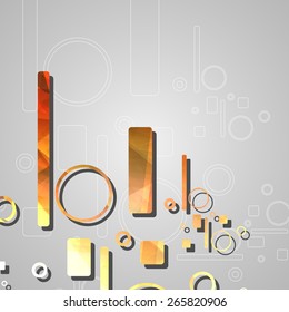 Colorful abstract circles background dynamic illustration. 