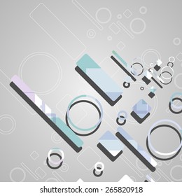 Colorful abstract circles background dynamic illustration.