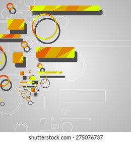Colorful abstract circles background, dynamic illustration.