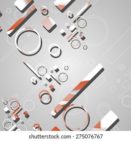 Colorful abstract circles background, dynamic illustration.