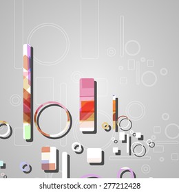Colorful abstract circles background, dynamic illustration.