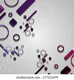 Colorful abstract circles background, dynamic illustration.