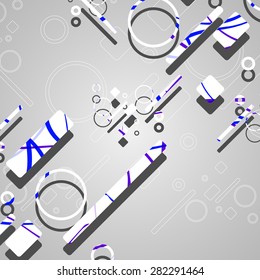 Colorful abstract circles background, dynamic illustration.