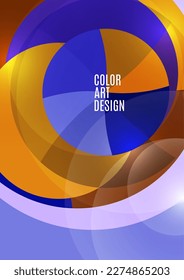 Colorful abstract circles, parts of a circle. Overlay circles. Fashion cover for poster, cover, banner, flyer, brochure. Vector illustration