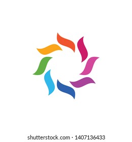 Colorful Abstract Circular Swirl Logo Round Shape for promotion and presentation all business company with high end look