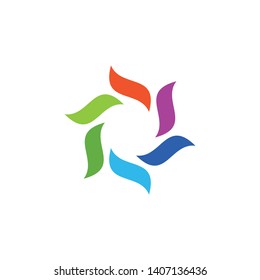 Colorful Abstract Circular Swirl Logo Round Shape for promotion and presentation all business company with high end look