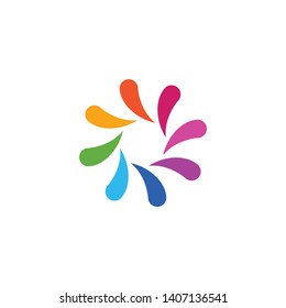 Colorful Abstract Circular Swirl Logo Round Shape for promotion and presentation all business company with high end look