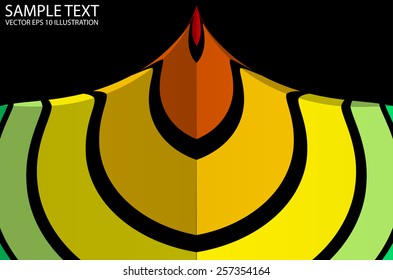 Colorful abstract circular vector illustration - Vector colorful striped abstract background  template