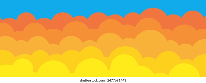 colorful abstract cloud pattern background. template summer concept. vector illustration