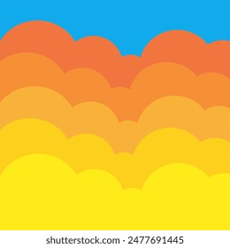 colorful abstract cloud pattern background. template summer concept. vector illustration