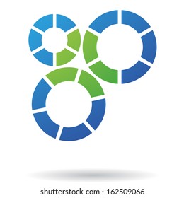 Colorful Abstract Cogs Icon
