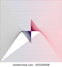 colorful abstract colored grid lines on white background