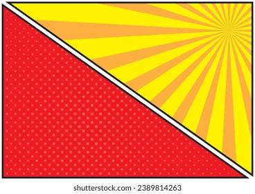 colorful abstract comic background design template