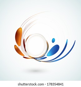 Colorful abstract composition with place for text