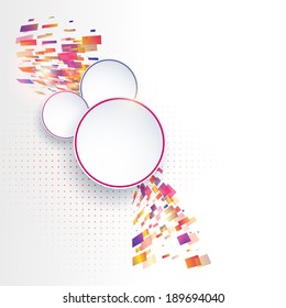 Colorful abstract composition with place for text