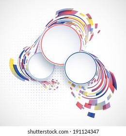 Colorful abstract composition with place for text