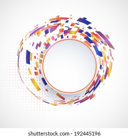 Colorful abstract composition with place for text