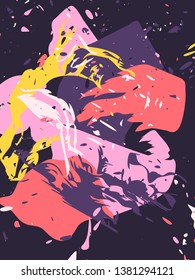 Colorful abstract composition. Vector illustration. Modern art.
